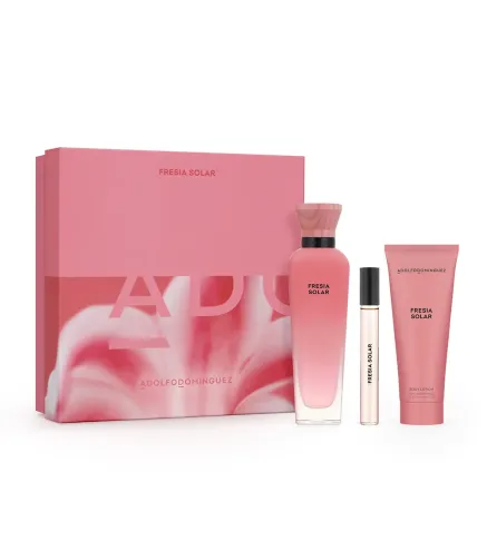 ADOLFO DOMINGUEZ FRESIA SOLAR EAU DE PARFUM 120ML VAPORIZADOR + LOCION CORPORAL PERFUMADA 1U + VIAL 10ML VAPORIZADOR