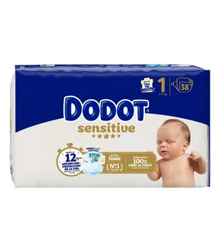 DODOT SENSITIVE PAÑALES 2-5KG 5000GR