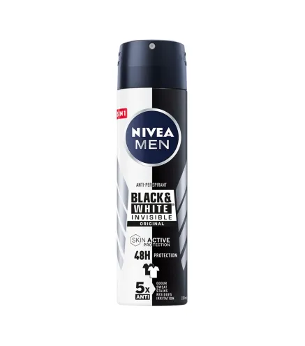NIVEA MEN BLACK & WHITE DESODORANTE ORIGINAL 150ML VAPORIZADOR