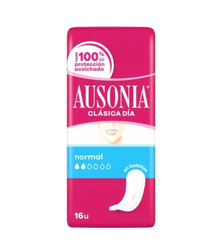 AUSONIA CLASICA DIA COMPRESAS EN BOLSAS SIN ALAS 16UN