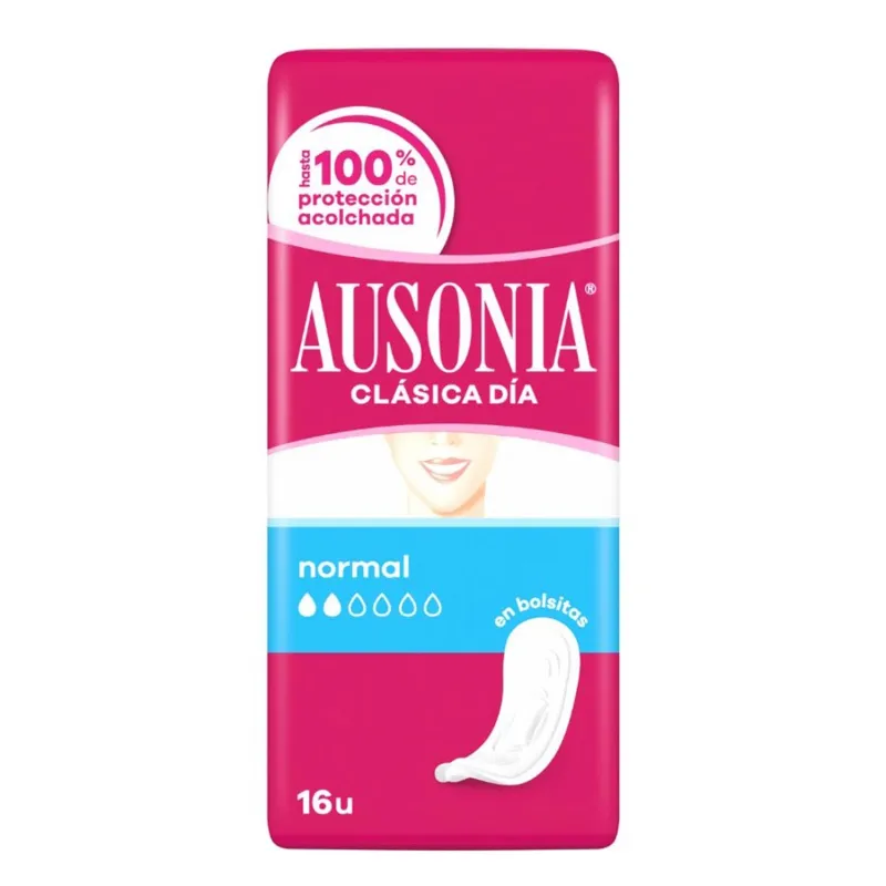AUSONIA CLASICA DIA COMPRESAS EN BOLSAS SIN ALAS 16UN