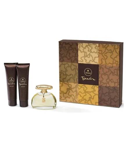 TOUS TOUCH EAU DE TOILETTE 100ML VAPORIZADOR + LECHE CORPORAL 100ML + GEL DE BAÑO 100ML