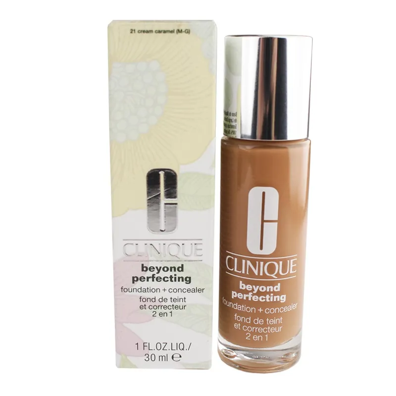 CLINIQUE BEYOND PERFECTING FOUNDATION 21 CREAM CARAMEL 1UN CLINIQUE BEYOND PERFECTING FOUNDATION 21 CREAM CARAMEL 1UN