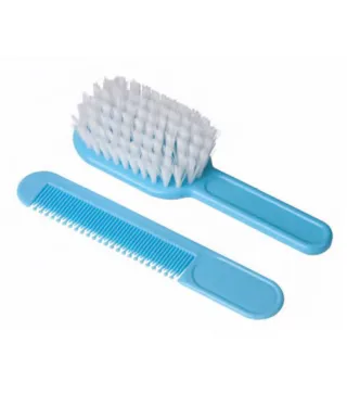 EUROSTIL BEBE CEPILLO SUAVE AZUL 1UN + PEINE 1U.