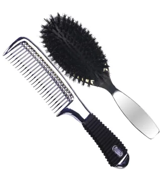 EUROSTIL METALIZADO SET CEPILLO + PEINE 1UN