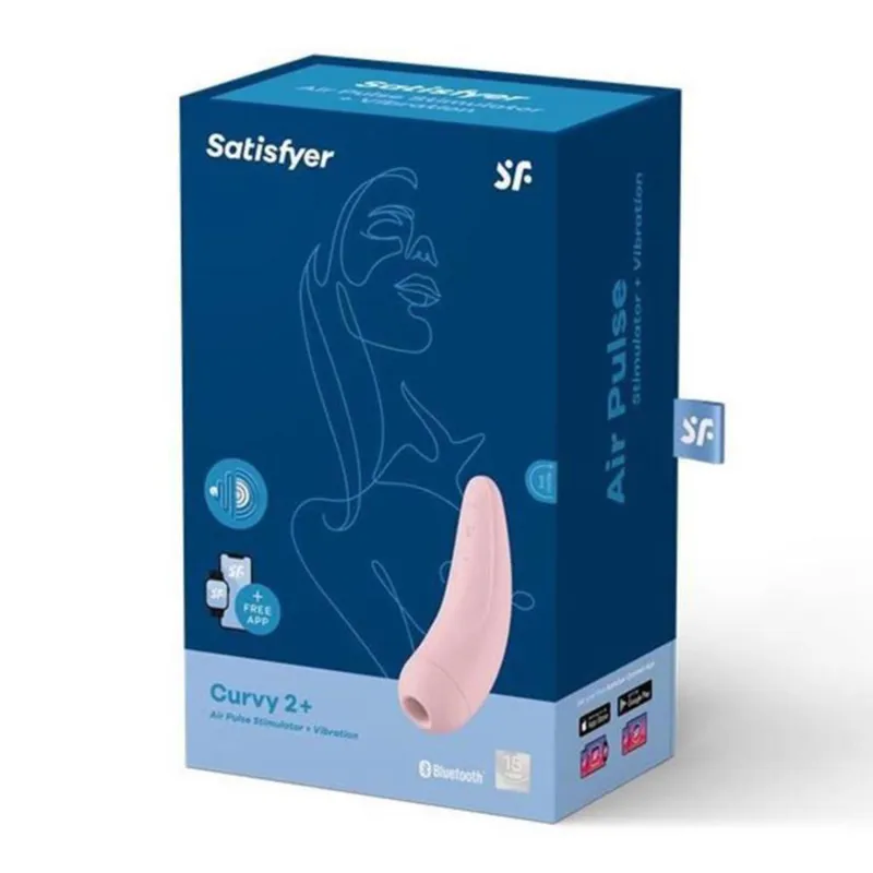 SATISFYER CURVY 2+ ESTIMULADOR ROSADO CON APP Y BLUETOOTH 1UN