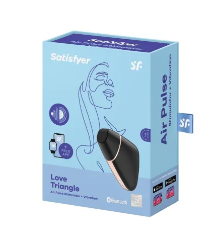 SATISFYER LOVE TRIANGLE ESTIMULADOR NEGRO NEGRO CON BLUETOOTH 1UN