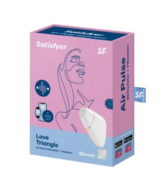 SATISFYER LOVE TRIANGLE ESTIMULADOR Y VIBRADOR BLANCO CON APP Y BLUETOOTH 1UN