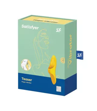 SATISFYER TEASER VIBRADOR DEDO AMARILLO FUERTE 1UN
