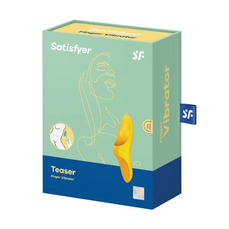 SATISFYER TEASER VIBRADOR DEDO AMARILLO FUERTE 1UN