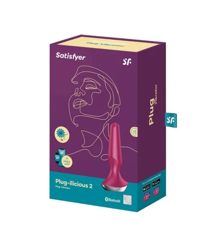 SATISFYER PLUG-ILICIOUS 2 VIBRADOR ROSA BLUETOOTH Y APP 1UN