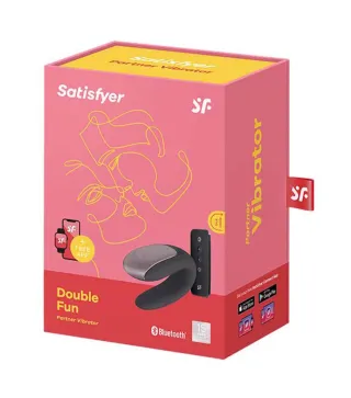 SATISFYER DOUBLE FUN VIBRADOR PAREJAS NEGRO NEGRO BLUETOOTH 1UN