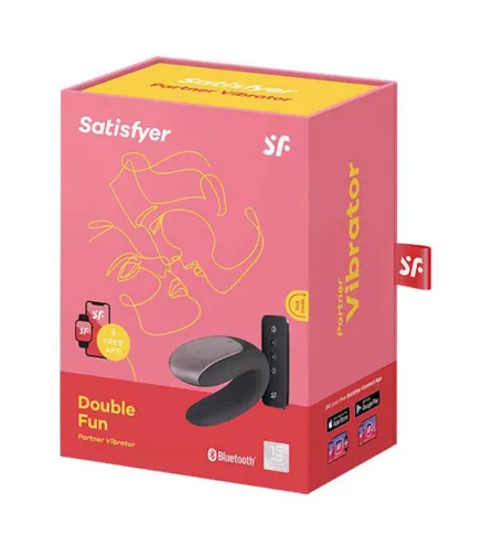 SATISFYER DOUBLE FUN VIBRADOR PAREJAS NEGRO NEGRO BLUETOOTH 1UN