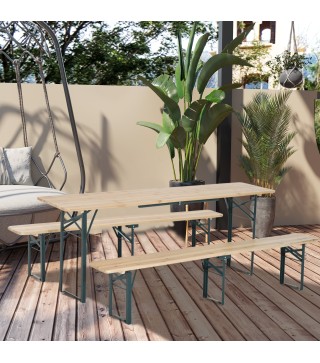 Conjunto de Mesa y 2 Bancos
