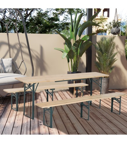 Conjunto de Mesa y 2 Bancos
