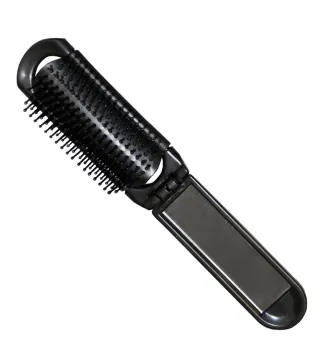 EUROSTIL PLEGABLE NEGRO NEGRO CEPILLO DE PELO CON ESPEJO NEGRO NEGRO 1UN