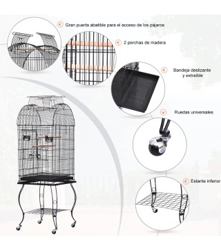 Jaula para Pájaros con Soporte