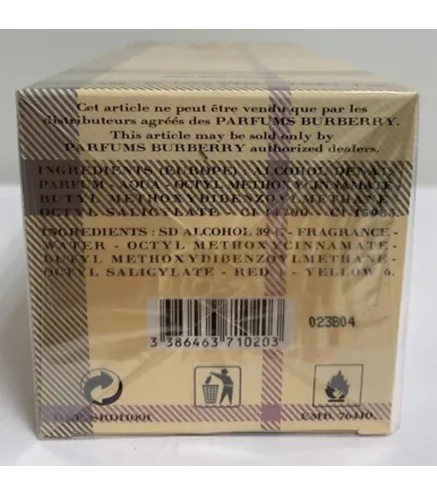 BURBERRY WOMAN CLASSICS EAU DE PERFUM 50ML VAPORIZADOR