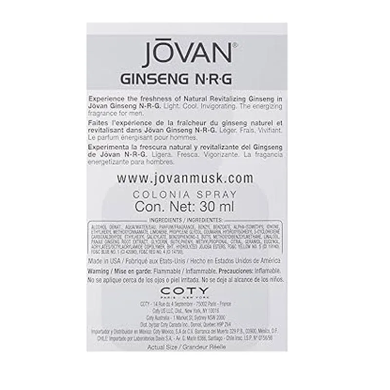 JOVAN MUSK BLACK EAU DE COLOGNE 96ML VAPORIZADOR