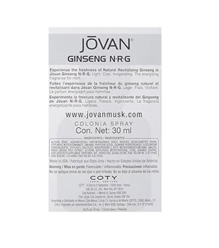 JOVAN MUSK BLACK EAU DE COLOGNE 96ML VAPORIZADOR