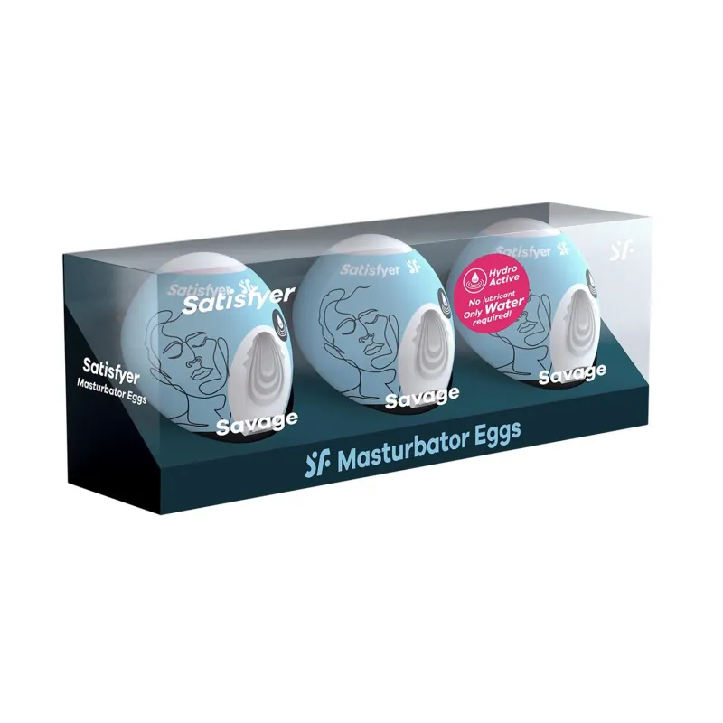 SATISFYER SAVAGE HUEVOS MASTURBADORES 3 1UN
