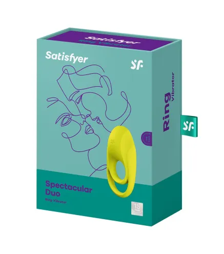 SATISFYER SPECTACULAR DUO ANILLO VIBRADOR AMARILLO 1UN