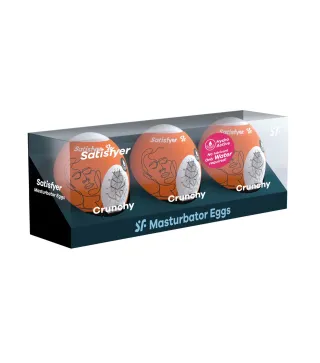 SATISFYER CHRUNCHY HUEVOS MASTURBADORES 3 1UN