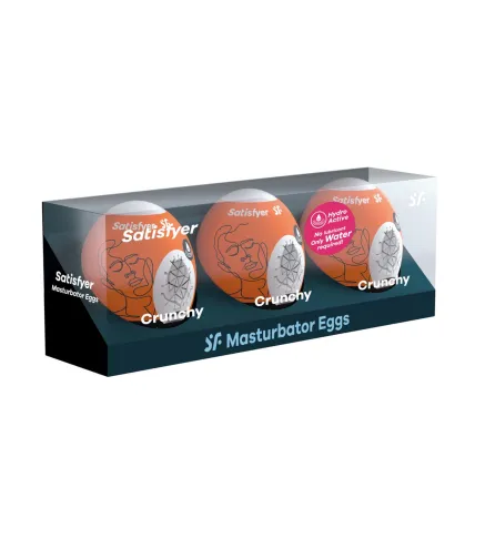 SATISFYER CHRUNCHY HUEVOS MASTURBADORES 3 1UN