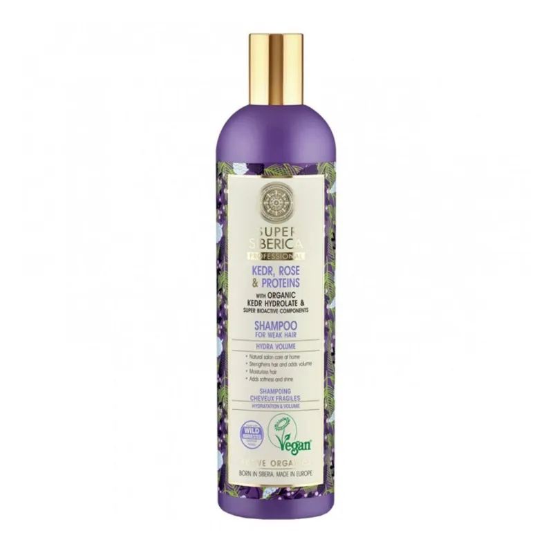 NATURA SIBERICA PINO ROSA Y PROTEINAS CHAMPU PROFESIONAL CABELLO DEBIL 400ML
