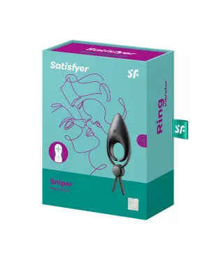 SATISFYER SNIPPER RING VIBRADOR NEGRO NEGRO 1UN