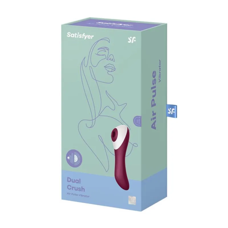 SATISFYER DUAL CRUSH VIBRADOR DE AIRE 1UN SATISFYER DUAL CRUSH VIBRADOR DE AIRE 1UN