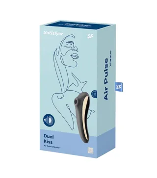 SATISFYER DUAL KISS VIBRADOR DE AIRE NEGRO NEGRO 1UN