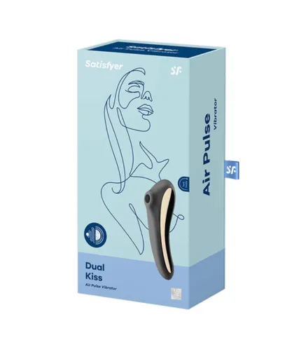SATISFYER DUAL KISS VIBRADOR DE AIRE NEGRO NEGRO 1UN