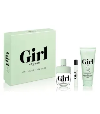 ROCHAS GIRL EAU DE TOILETTE 100ML VAPORIZADOR + LOCION CORPORAL PERFUMADA 100ML + MINIATURA EAU DE TOILETTE 7 5ML