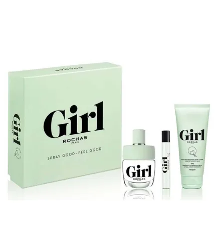 ROCHAS GIRL EAU DE TOILETTE 100ML VAPORIZADOR + LOCION CORPORAL PERFUMADA 100ML + MINIATURA EAU DE TOILETTE 7 5ML