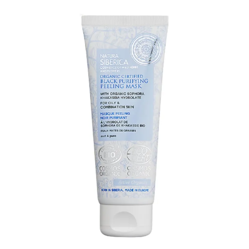 NATURA SIBERICA BLACK PURIFYING PEELING MASK PIEL GRASA 75ML