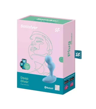 SATISFYER DEEP DIVER PLUG VIBRATOR AZUL 1UN
