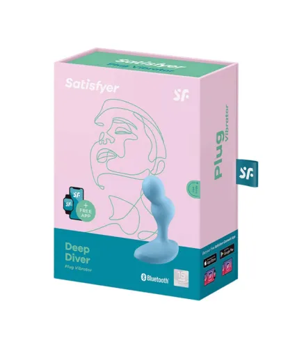 SATISFYER DEEP DIVER PLUG VIBRATOR AZUL 1UN