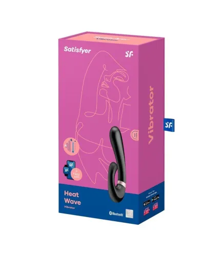 SATISFYER HEAT WAVE VIBRADOR NEGRO NEGRO CON APP 1UN