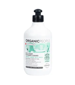 ORGANIC PEOPLE ORGANIC GREEN TEA PEACH ECO LIQUID FOR BABY'S DISHES 200ML