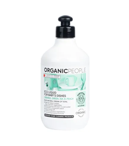 ORGANIC PEOPLE ORGANIC GREEN TEA PEACH ECO LIQUID FOR BABY'S DISHES 200ML