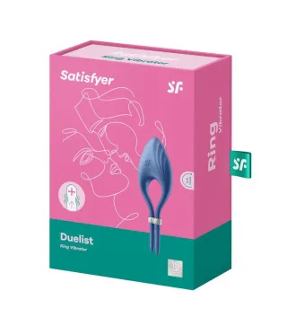 SATISFYER DUELIST ANILLO VIBRADOR AZUL 1UN