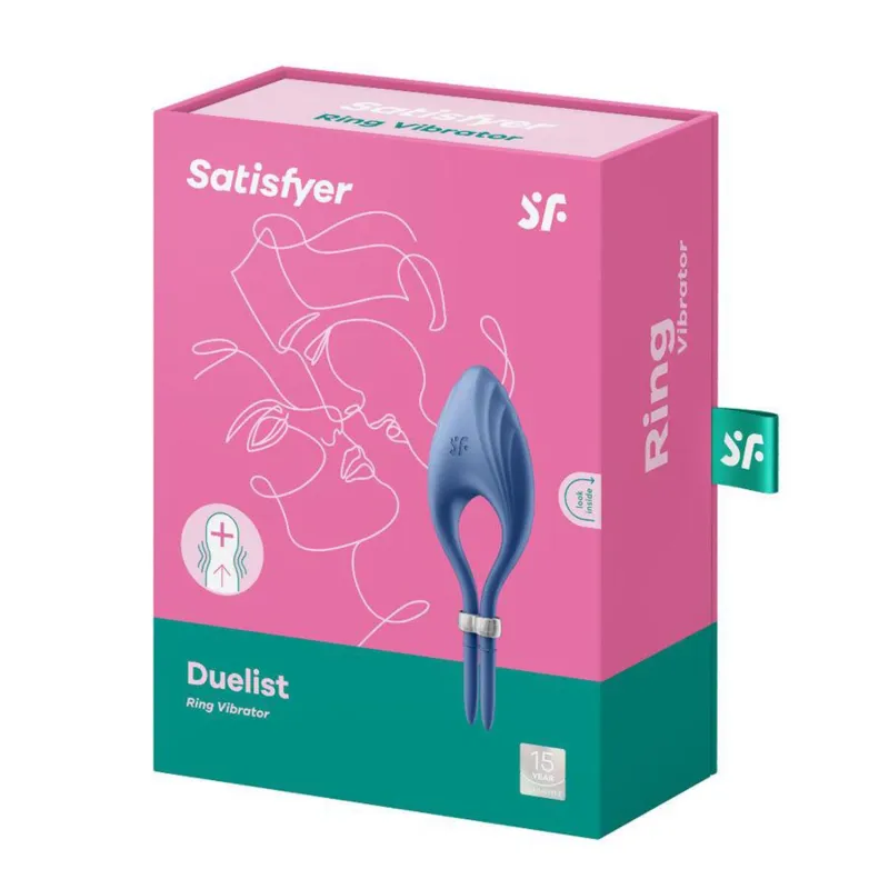 SATISFYER DUELIST ANILLO VIBRADOR AZUL 1UN