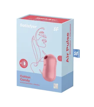 SATISFYER COTTON CANDY ESTIMULADOR DE AIRE ROJO CLARO 1UN