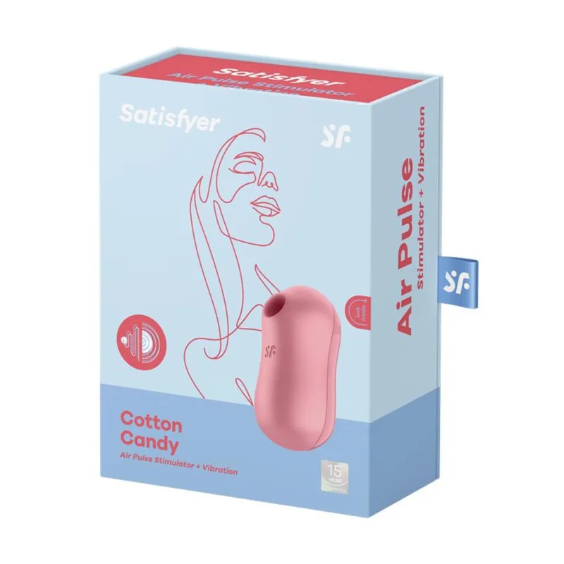 SATISFYER COTTON CANDY ESTIMULADOR DE AIRE ROJO CLARO 1UN