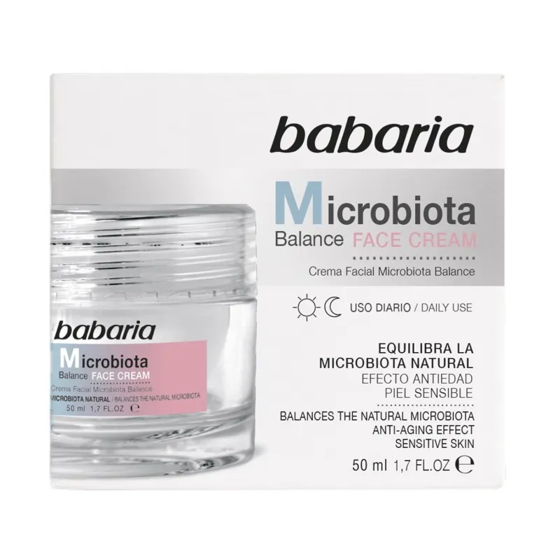 BABARIA MICROBIOTA BALANCE CREMA FACIAL USO DIARIO PIEL SENSIBLE 50ML BABARIA MICROBIOTA BALANCE CREMA FACIAL USO DIARIO PIEL SENSIBLE 50ML
