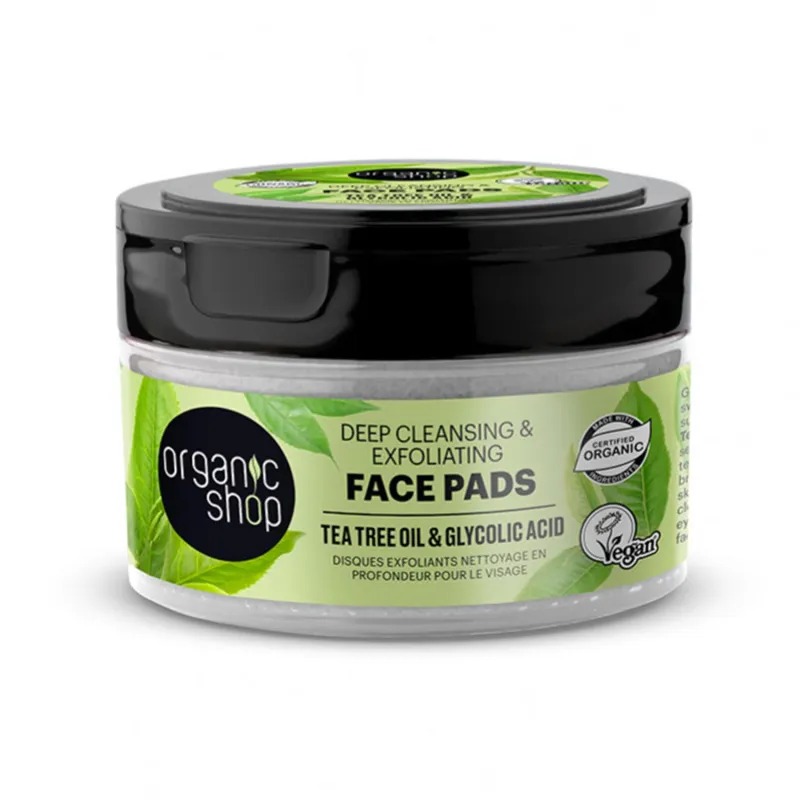 ORGANIC SHOP TEA TREE DISCOS FACIALES EXFOLIANTES OIL DEEP CLEANSING 20UN ORGANIC SHOP TEA TREE DISCOS FACIALES EXFOLIANTES OIL DEEP CLEANSING 20UN