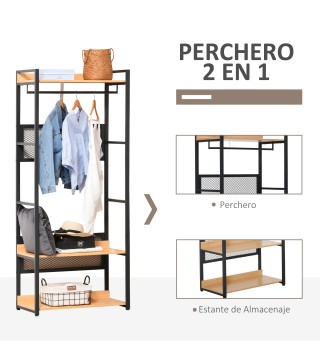 Perchero con Estantería