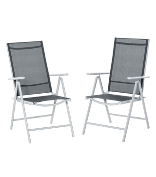 Set de 2 Sillas Plegables de Jardín