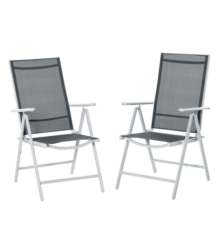 Set de 2 Sillas Plegables de Jardín